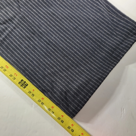 Nicolo Contarini Pinstripe Wool Dress Pants  36×29 Charcoal Slacks Flat Front - Picture 4 of 7